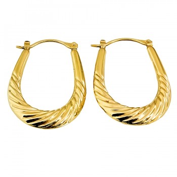 9ct gold 2g Hoop Earrings